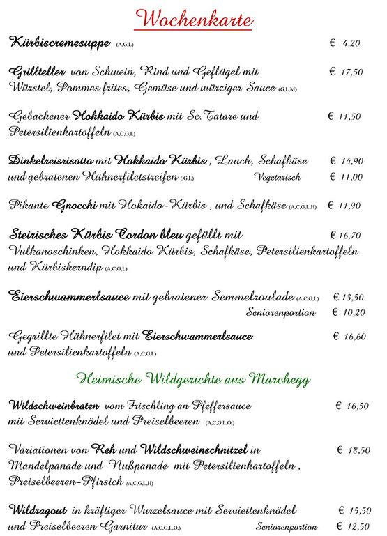 Wochenkarte 